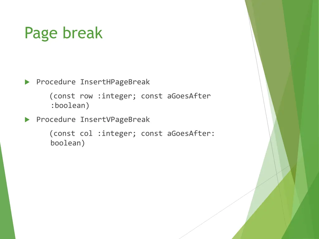 page break