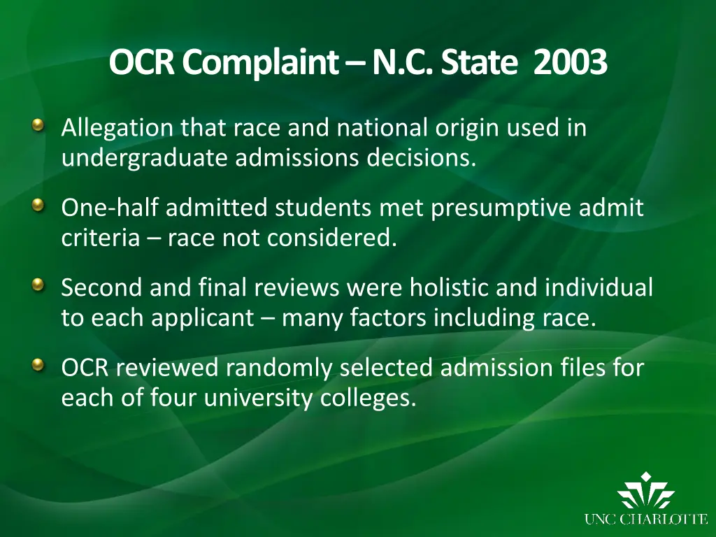 ocr complaint n c state 2003