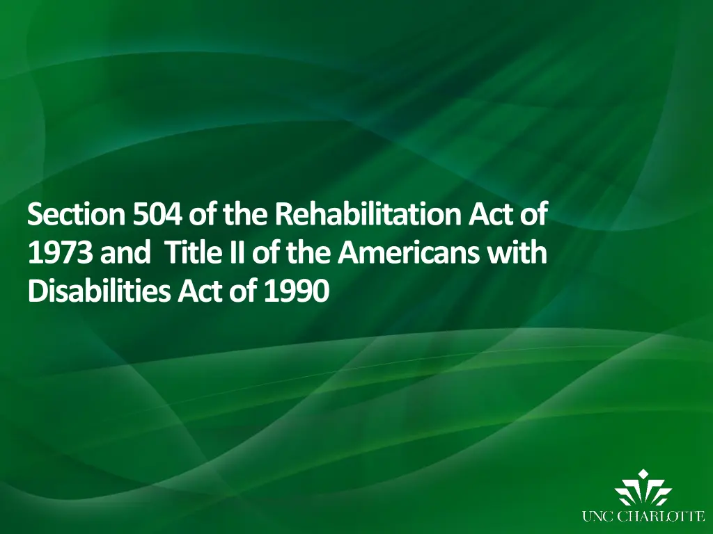 section 504 of the rehabilitation act of 1973