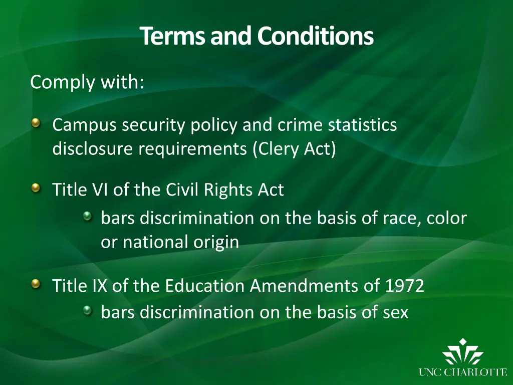 terms and conditions
