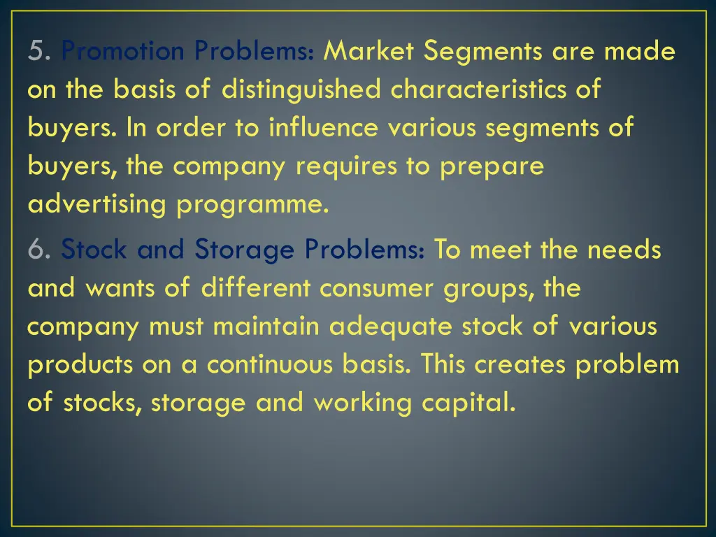 5 promotion problems market segments are made
