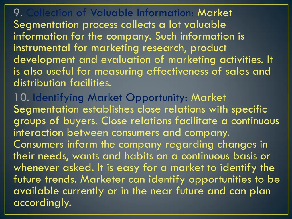 9 collection of valuable information market