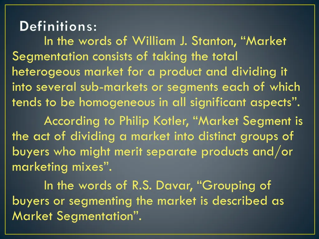 definitions in the words of william j stanton