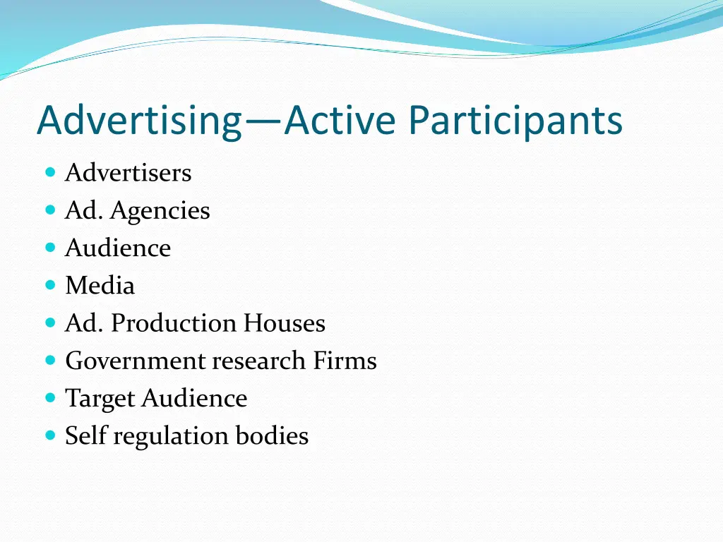 advertising active participants
