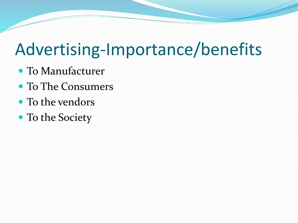 advertising importance benefits