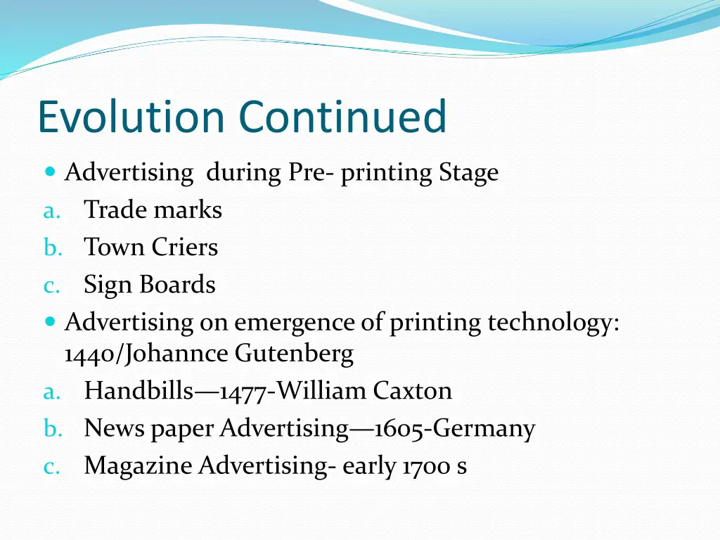 evolution continued