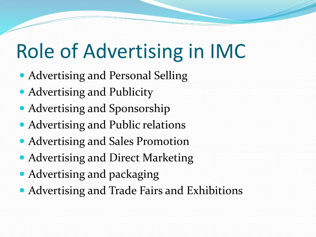 role of advertising in imc