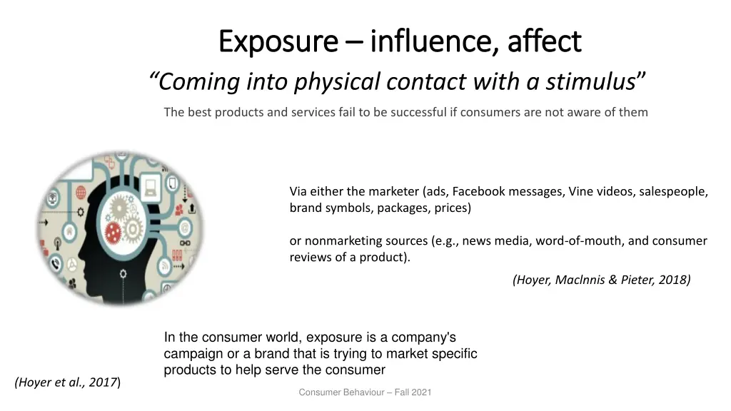 exposure exposure influence affect influence