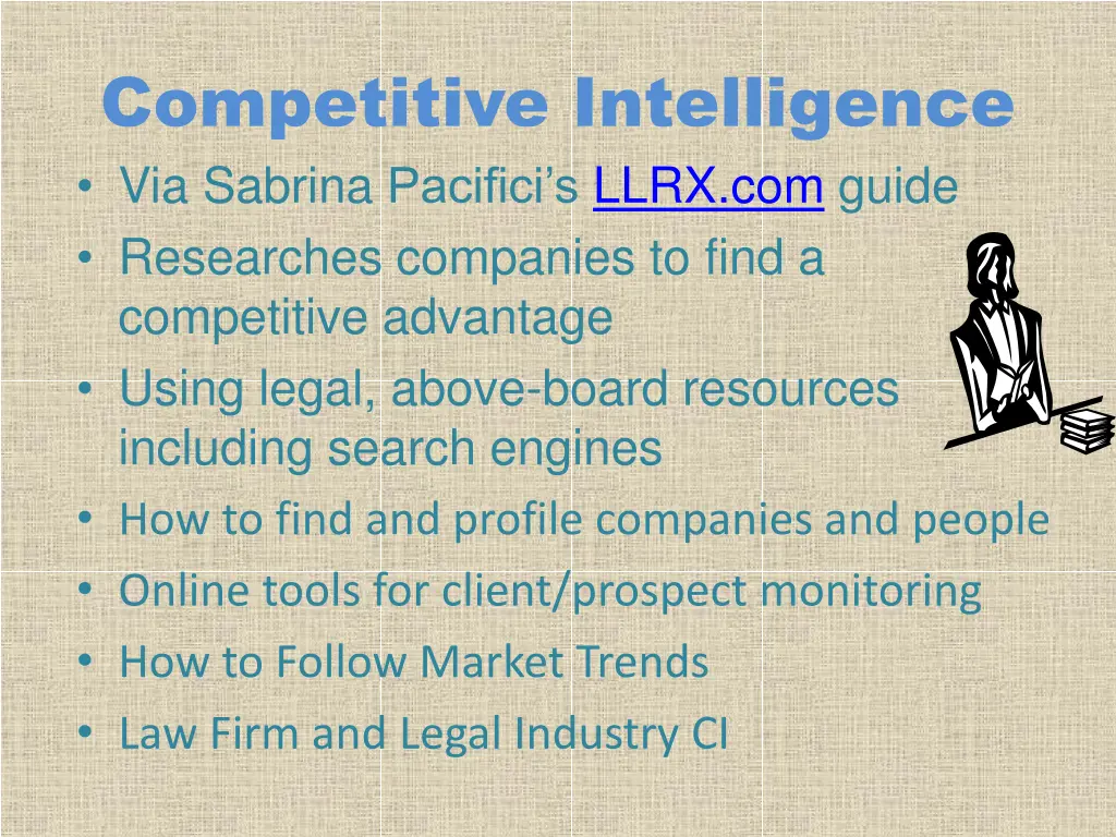 competitive intelligence via sabrina pacifici