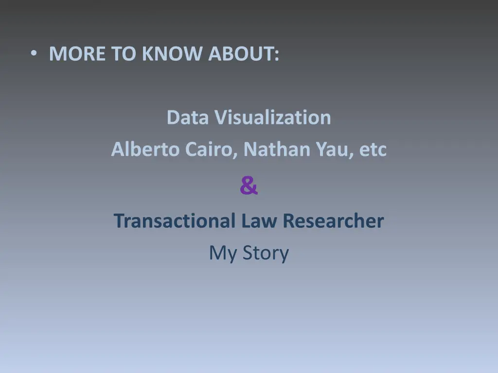 more to know about