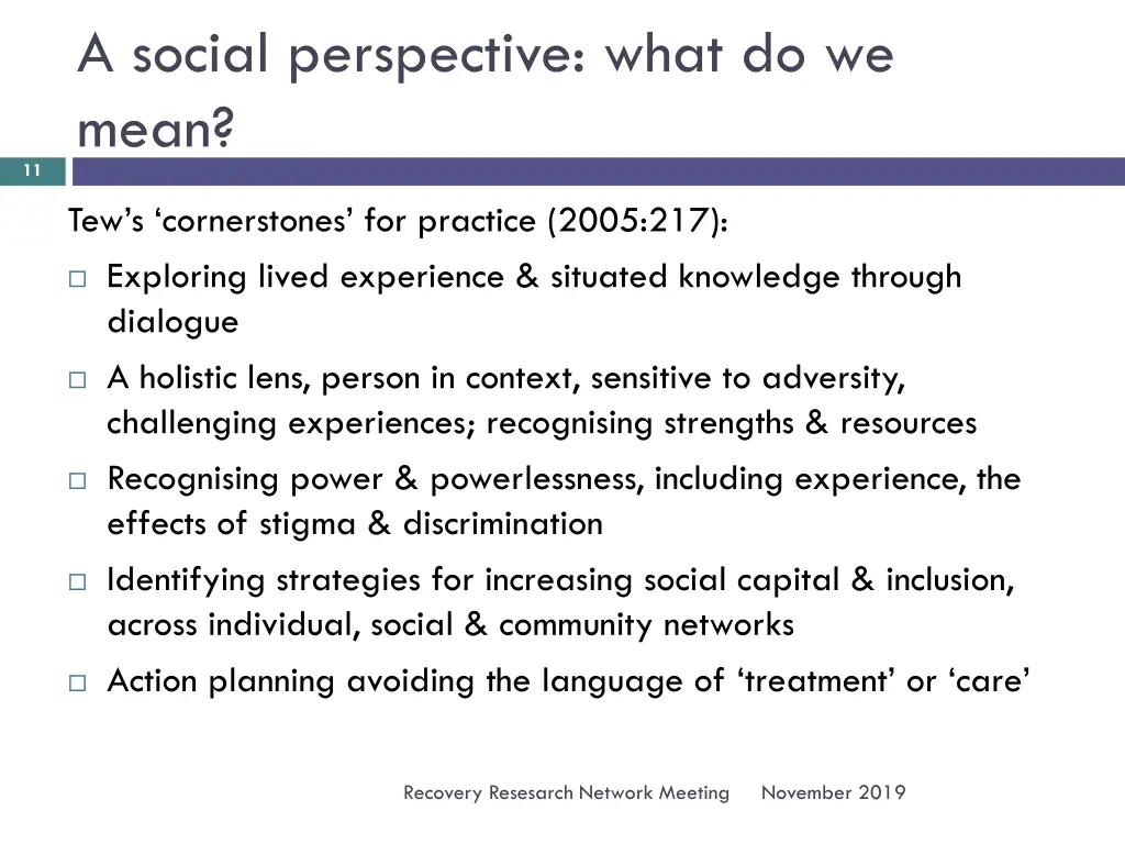 a social perspective what do we mean