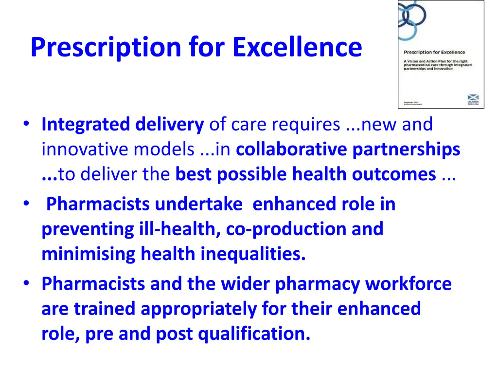 prescription for excellence