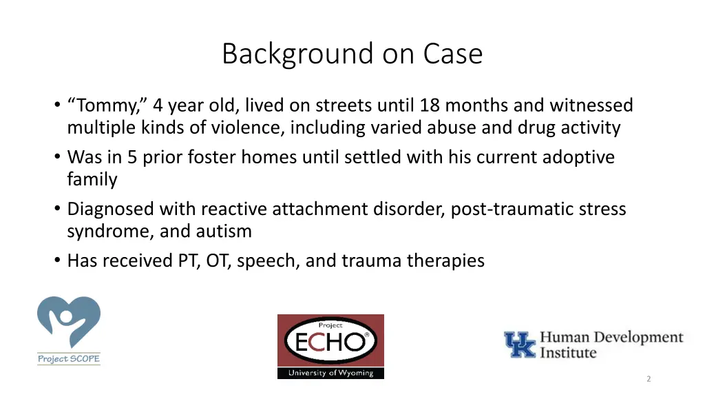 background on case
