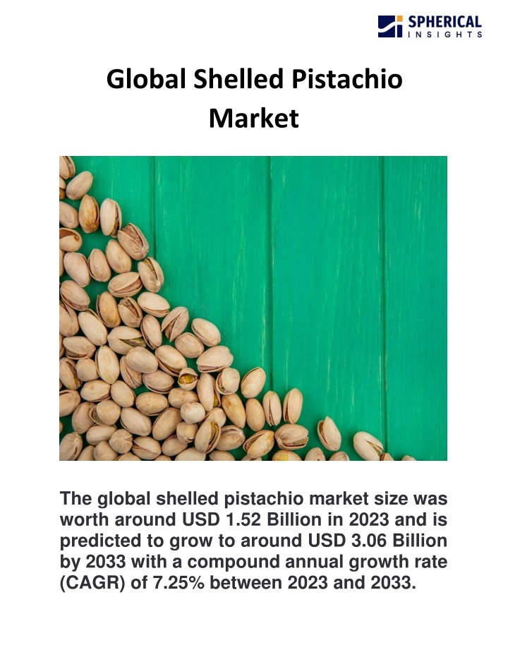 global shelled pistachio market