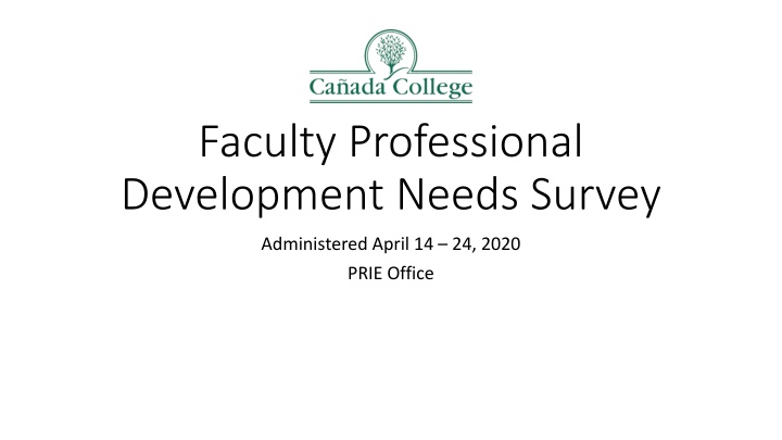 faculty professional development needs survey