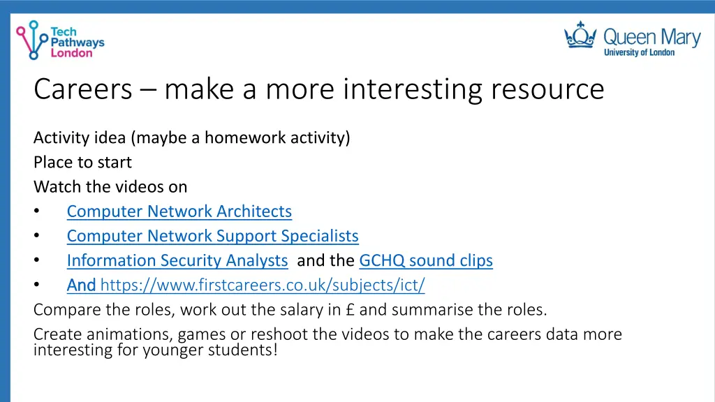 careers make a more interesting resource