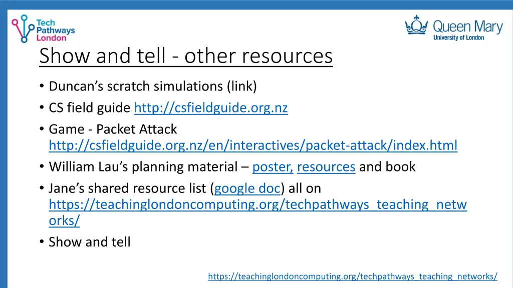 show and tell other resources