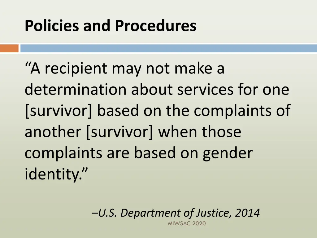 policies and procedures