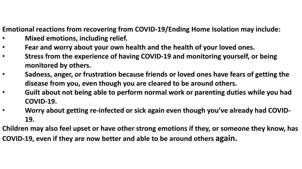 emotional reactions from recovering from covid