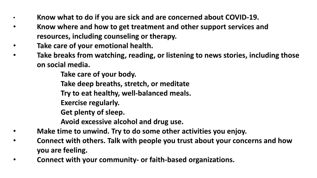know what to do if you are sick and are concerned