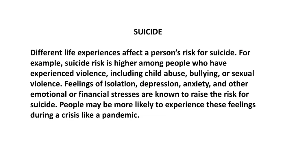 suicide