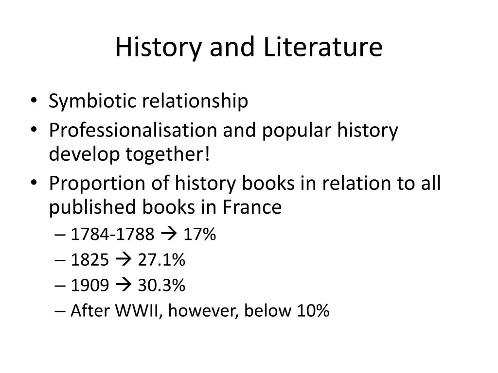 history and literature