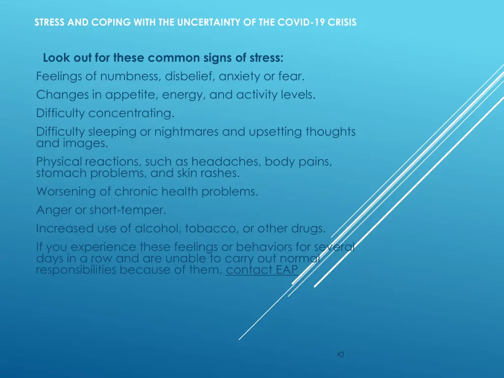 stress and coping with the uncertainty 2