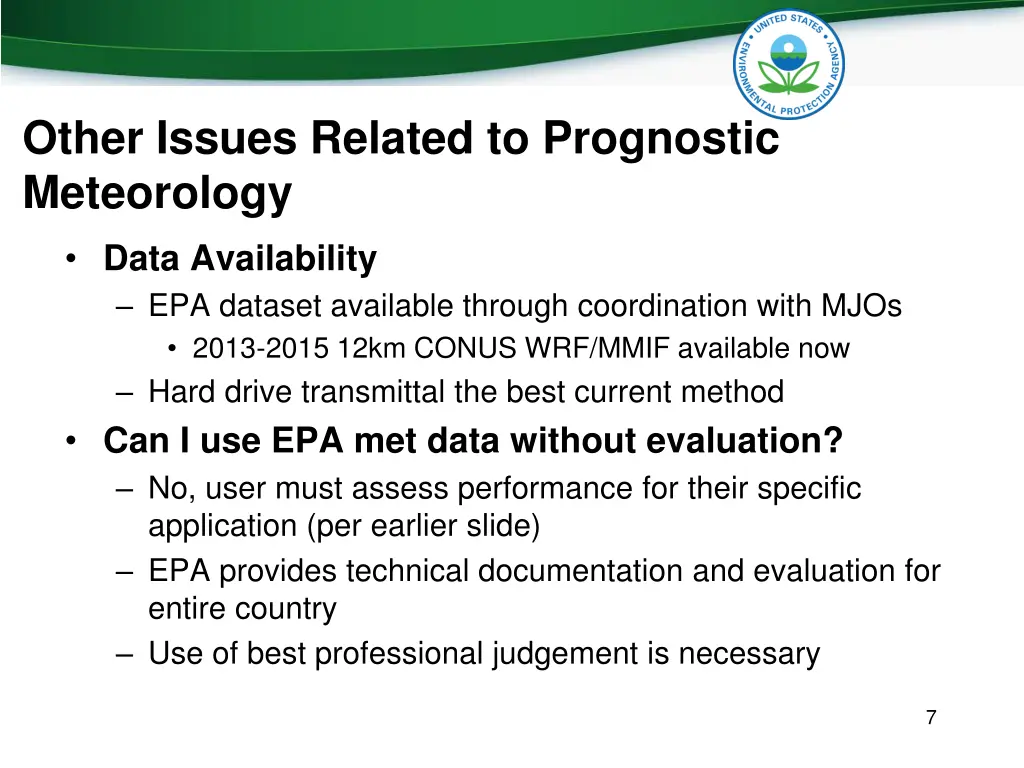 other issues related to prognostic meteorology 1