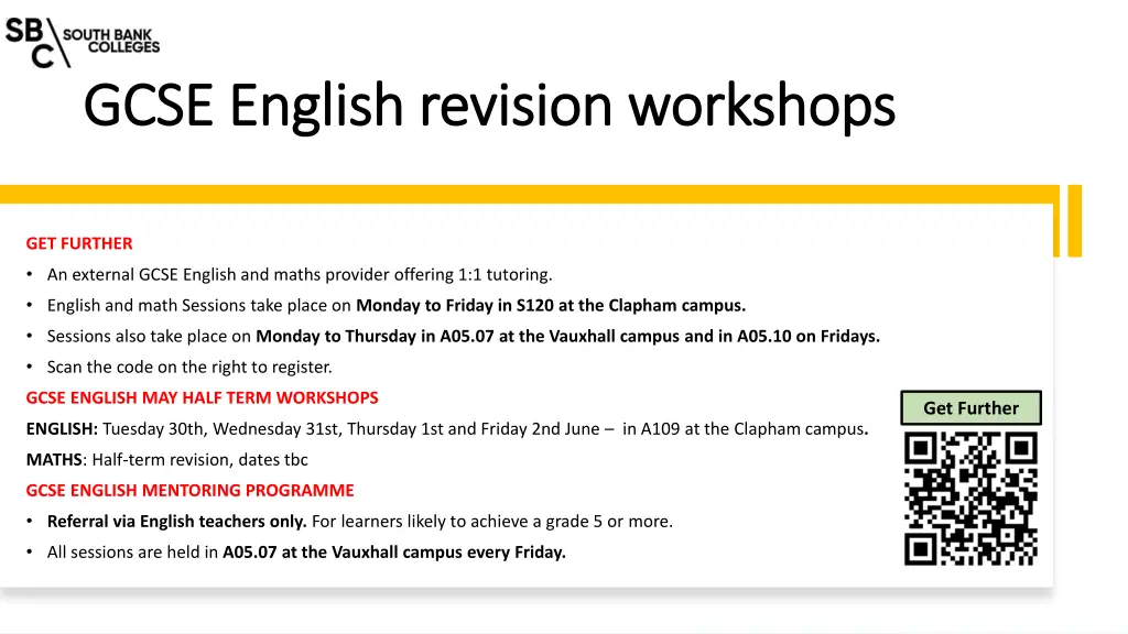 gcse english revision workshops gcse english