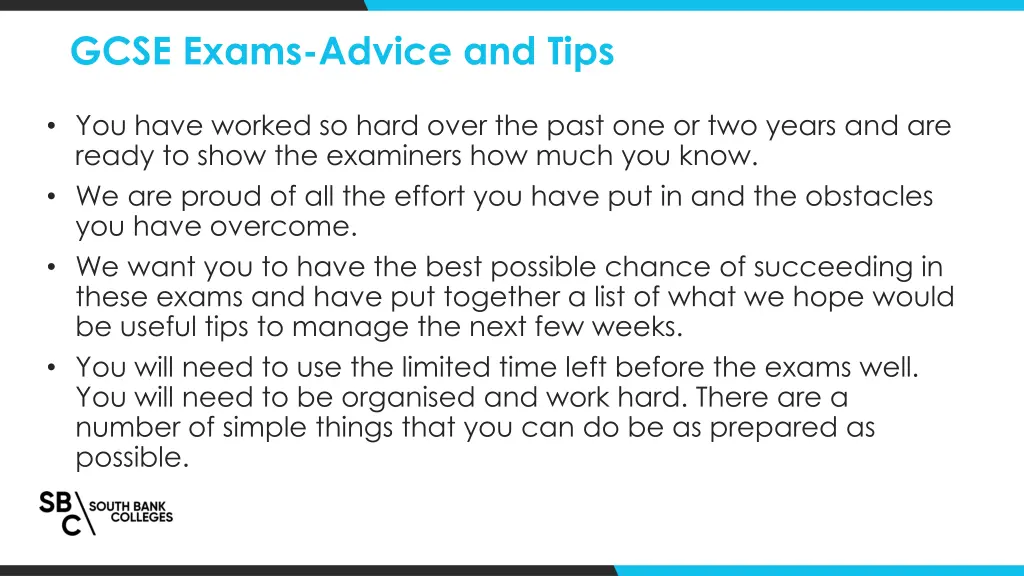 gcse exams advice and tips