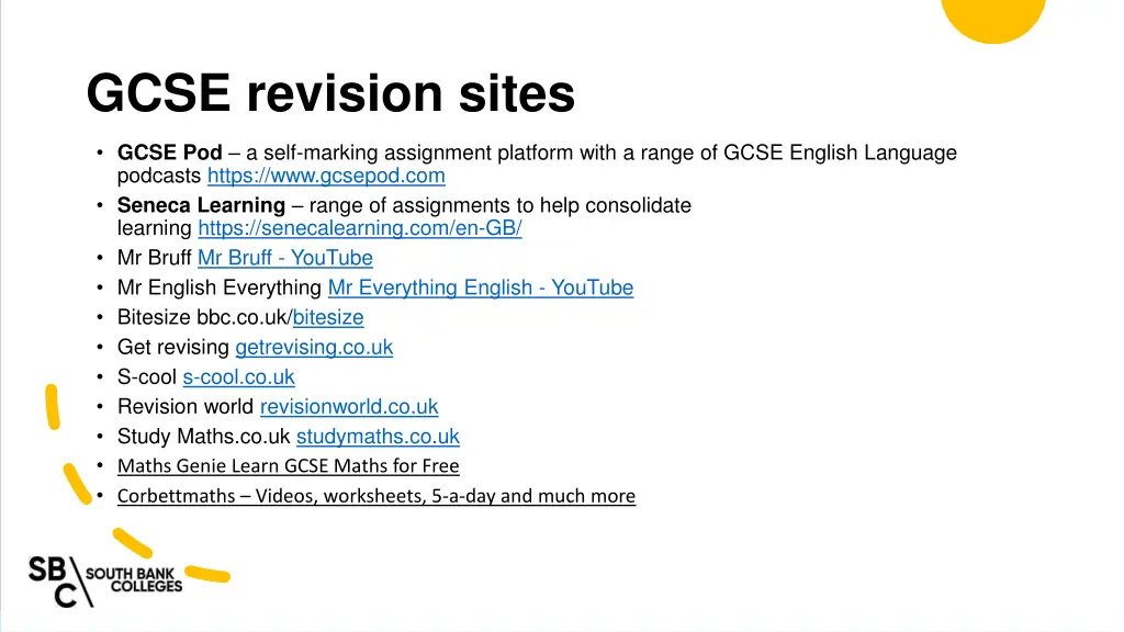 gcse revision sites