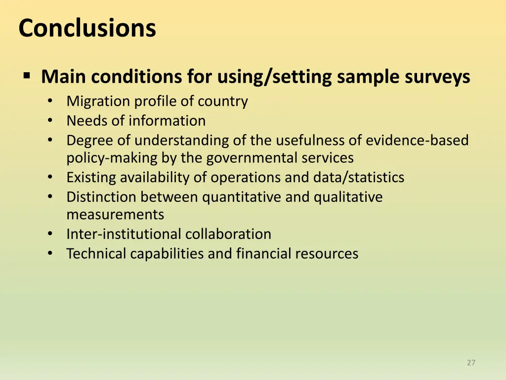 conclusions