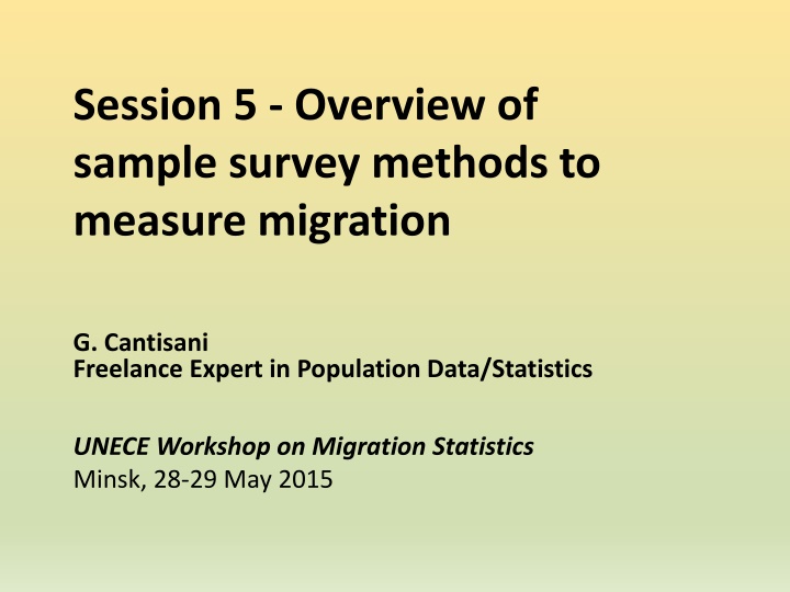session 5 overview of sample survey methods