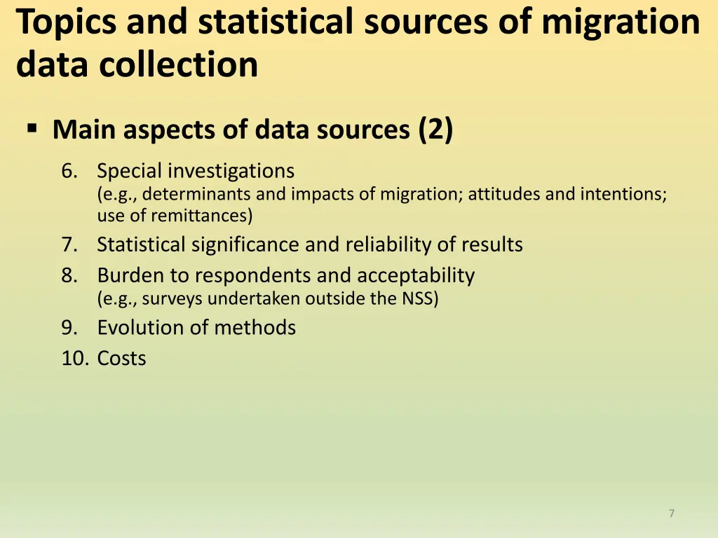 topics and statistical sources of migration data 3