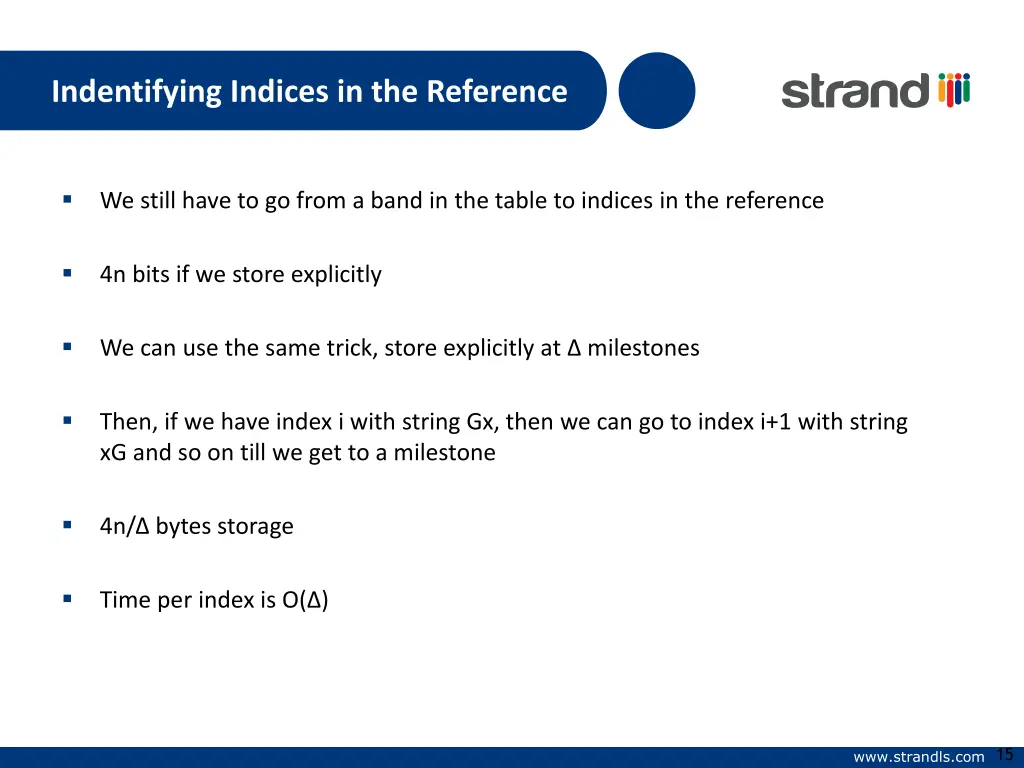 indentifying indices in the reference