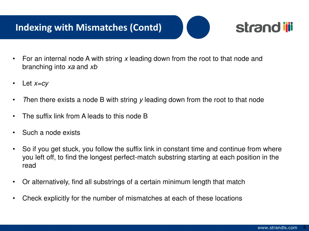 indexing with mismatches contd