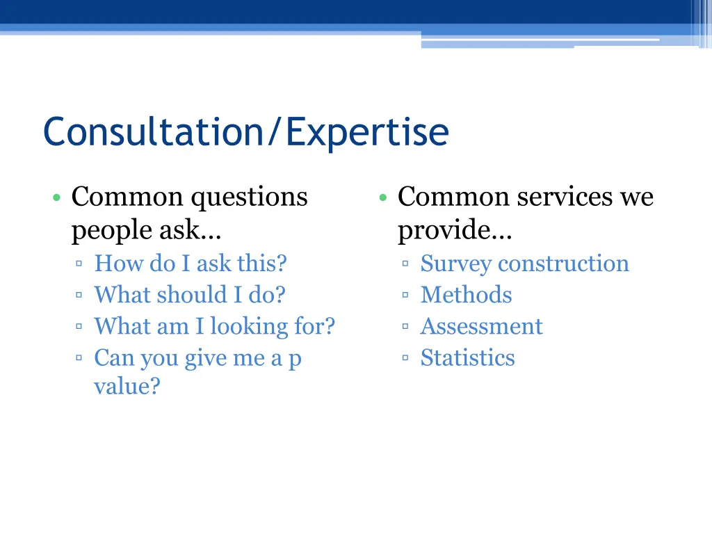 consultation expertise
