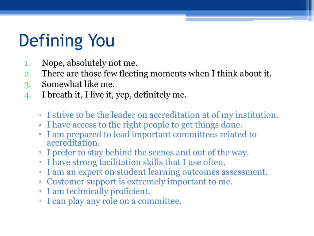 defining you