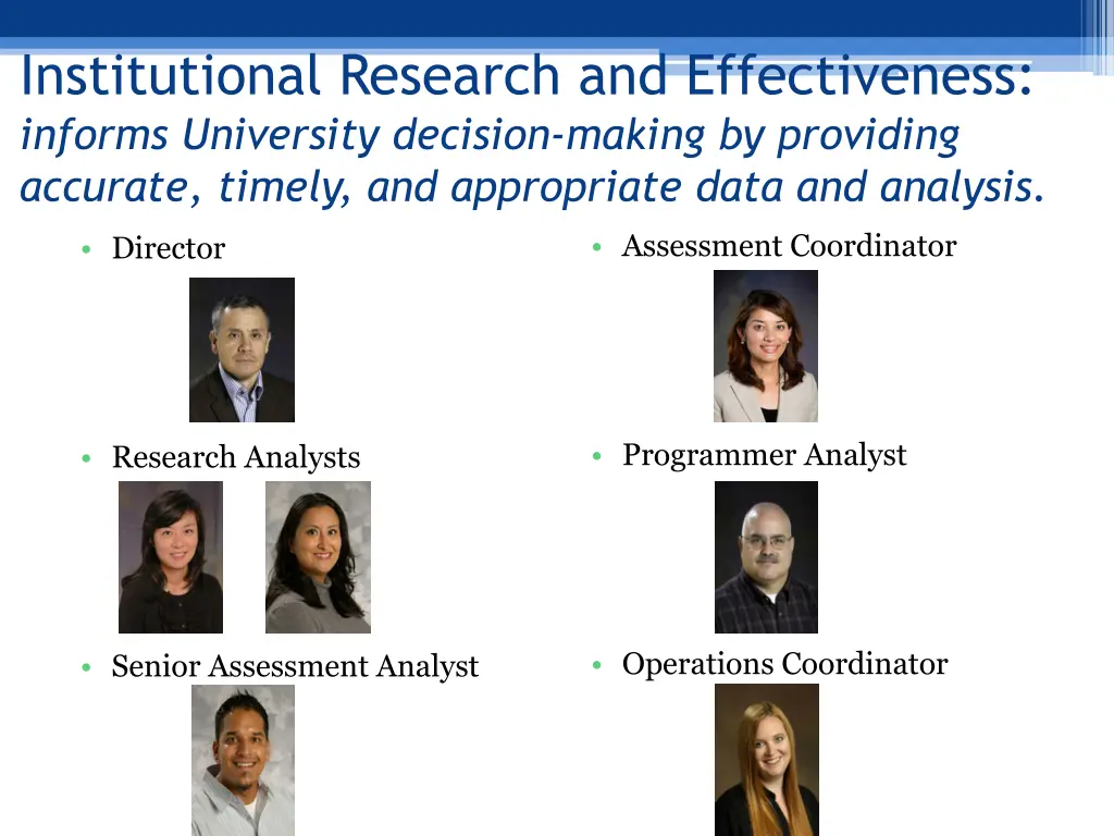 institutional research and effectiveness informs