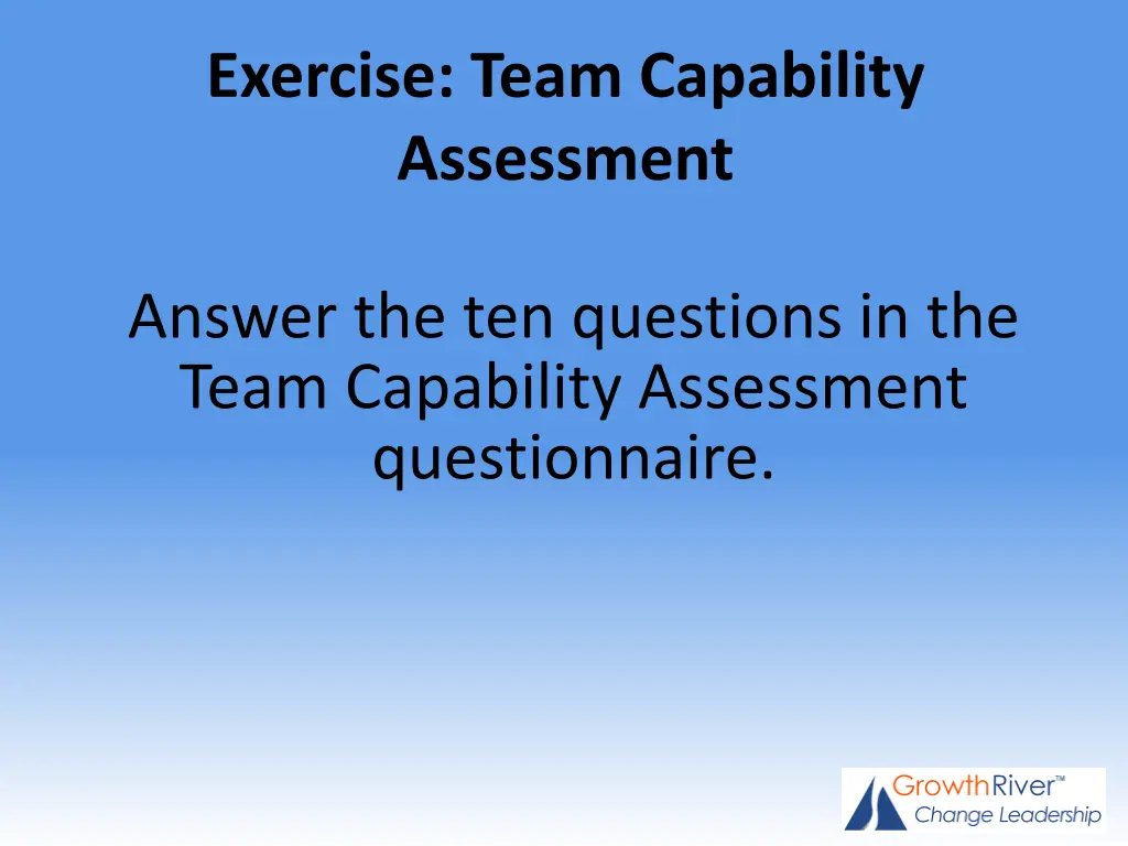 exercise team capability assessment