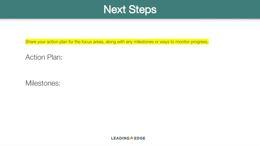 next steps next steps