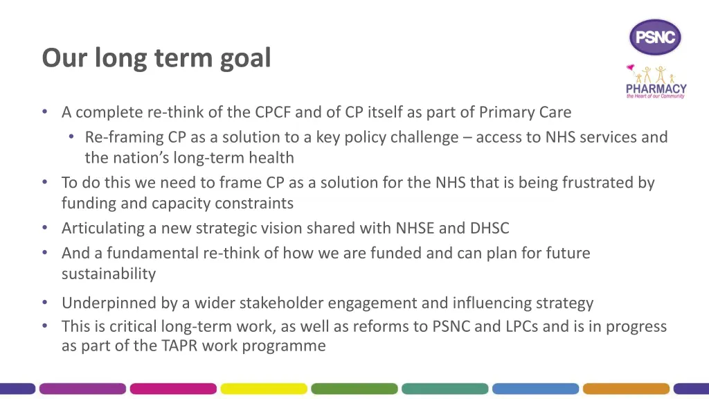 our long term goal