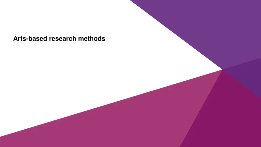 arts based research methods