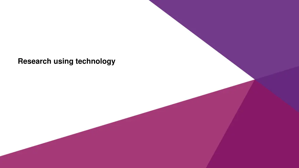 research using technology