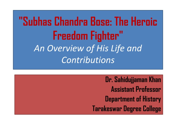 subhas chandra bose the heroic freedom fighter