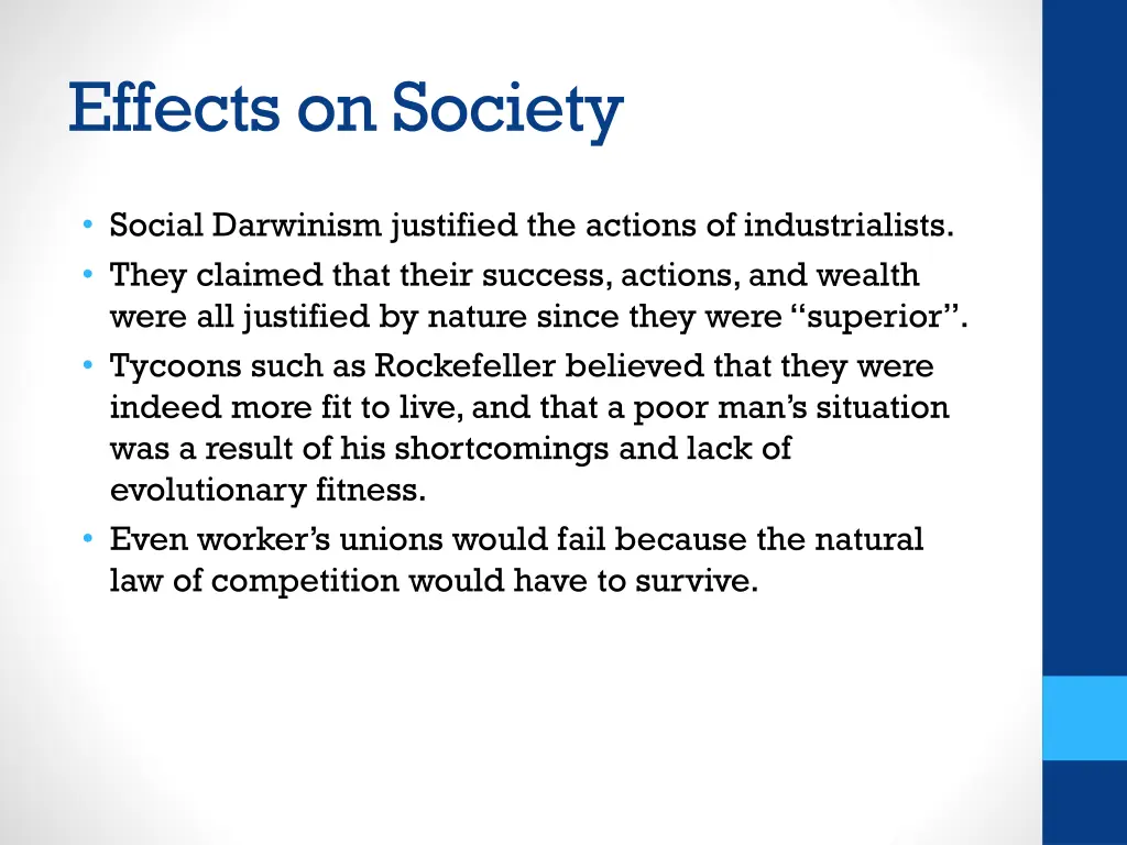 effects on society