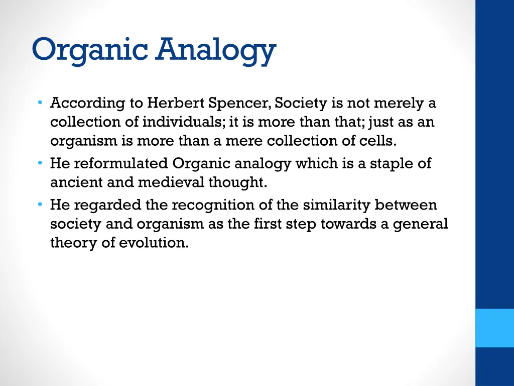 organic analogy