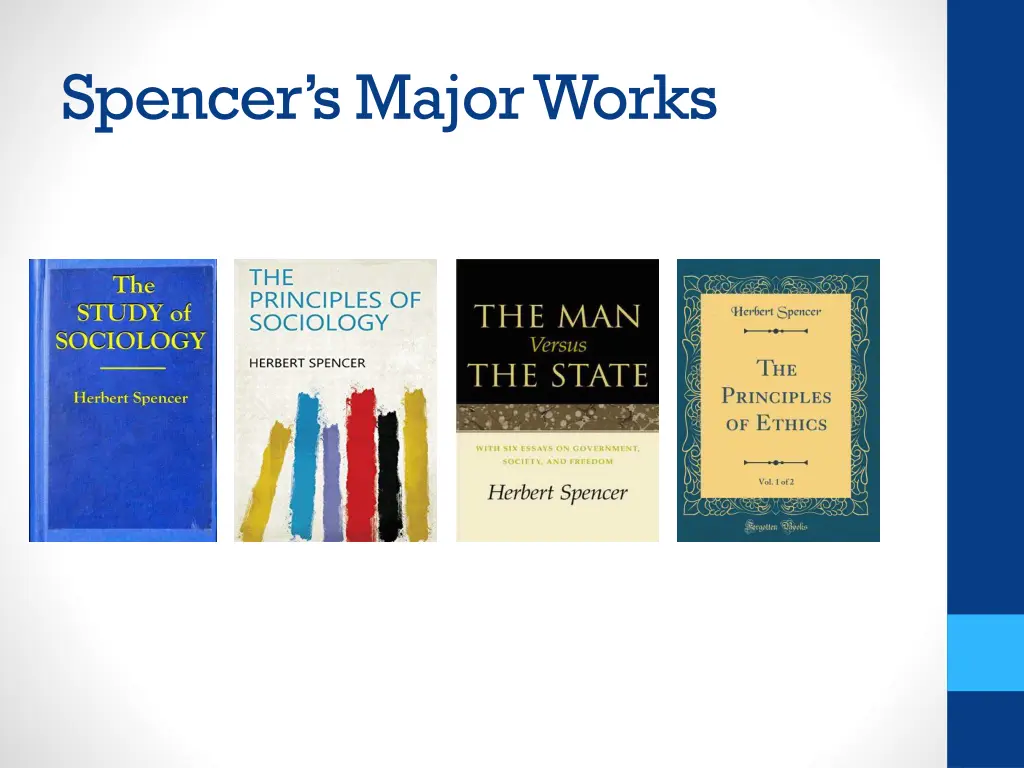 spencer s major works