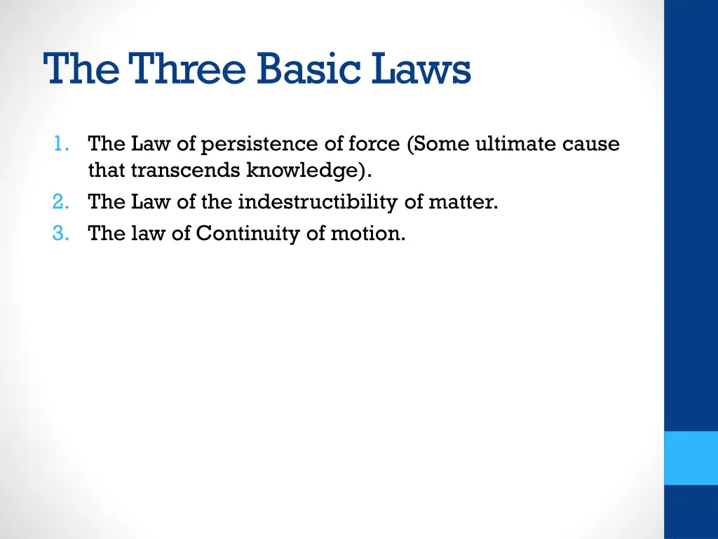 the three basic laws