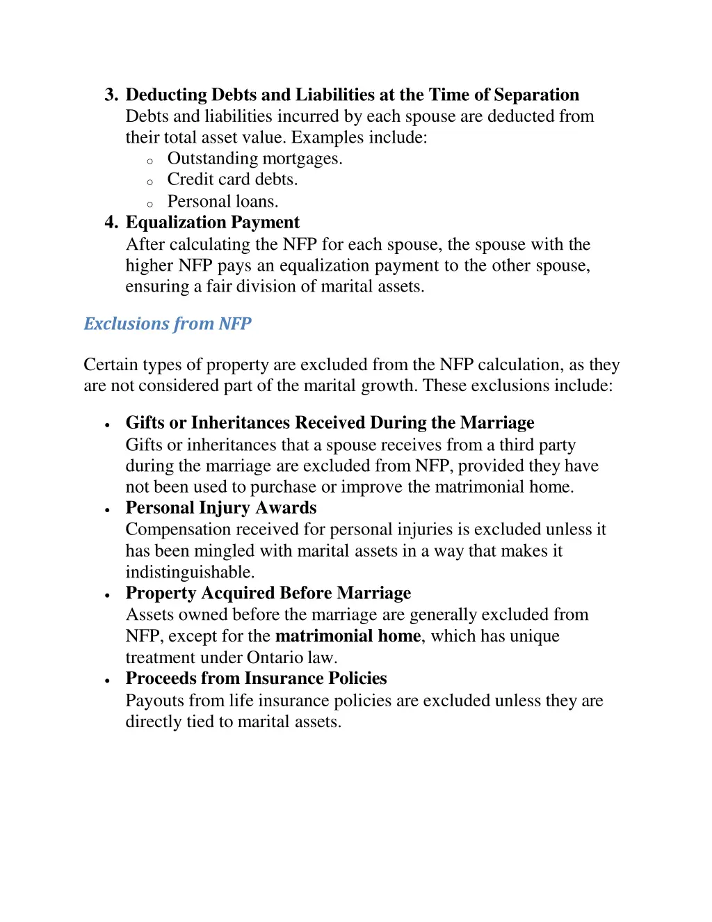 3 deducting debts and liabilities at the time